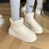 Damestøvler – Quiltet design – Tyk sål – Varmt for – Vandtæt