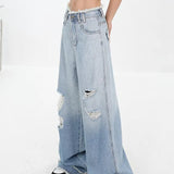 Rippede, lige jeans med falmet finish