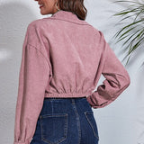 Fløjlsjakke med tætsiddende talje