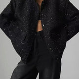 Kort pilotjakke pyntet med perler