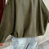 pilotjakke med ruskindslook-krave med hak