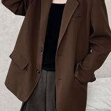 Oversized blazer med vaffeltekstur