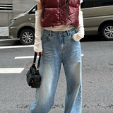 Vintage falmede denimjeans med vide ben