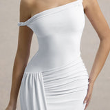 Asymmetrisk bodycon maxi aftenkjole