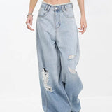 Rippede, lige jeans med falmet finish