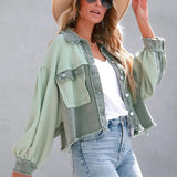 Langærmet frakke i børstet vaffelstrik