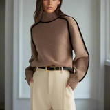 Hyggelig luksuriøs rullekravetrøje, elegant, blød og chik til kvinder