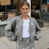 Løstsiddende todelt sweatshirt med mælkebøtteprint