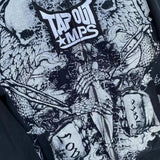 Rebel hættetrøje med mørkt kranieprint