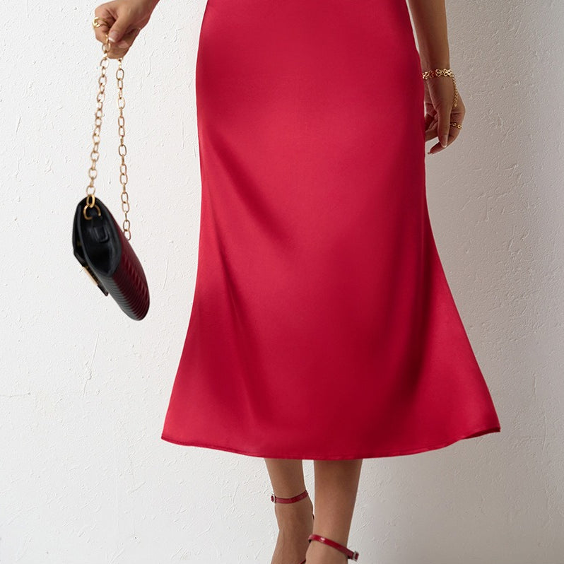 havfruehale satin nederdel