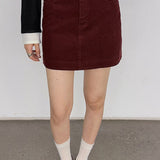 Retro fløjlsnederdel i trapez