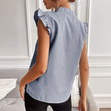 Jessica - Elegant designer stribet bomuldsbluse