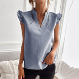 Jessica - Elegant designer stribet bomuldsbluse