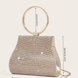 Brudeclutch udsmykket med rhinsten og diamanter