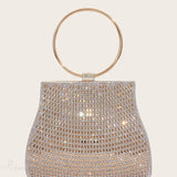 Brudeclutch udsmykket med rhinsten og diamanter