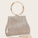 Brudeclutch udsmykket med rhinsten og diamanter