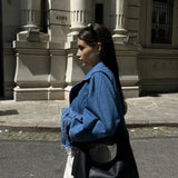 Chic denimjakke med slidte reverser