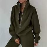 Dame træningssæt – Afslappet pasform – Lynlås i halsen – Elastik i taljen