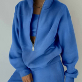 Dame træningssæt – Afslappet pasform – Lynlås i halsen – Elastik i taljen