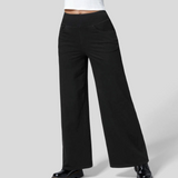 Damebukser med vide ben – Høj talje – Flagrende snit – Struktureret denimmodel