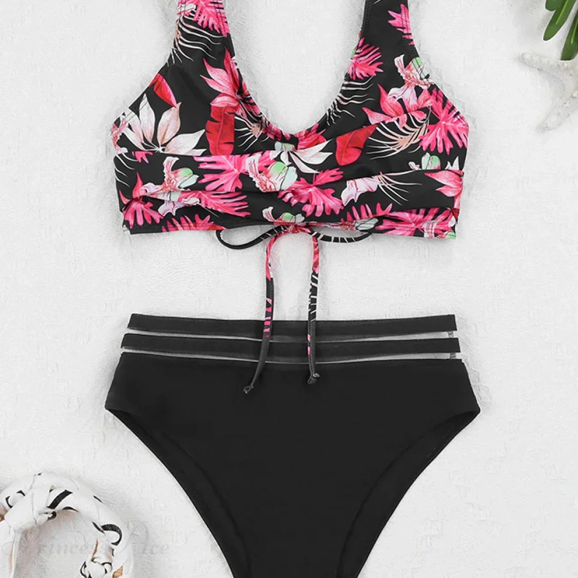 Todelt sæt med trykt snøre