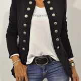 Damejakke – Skræddersyet snit – Ståkrave – Dobbeltradet – Åndbart stof