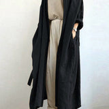 Dametrenchcoat – Oversized pasform – Åndbart stof – Ankellang – Åben