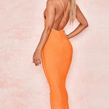 Asymmetrisk aftenkjole uden ryg