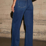 Vintage højtaljede jeans med vide ben