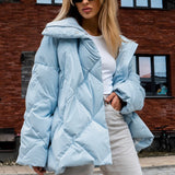 Overdimensioneret quiltet bomuldsjakke