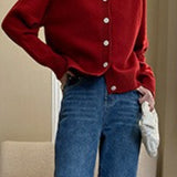 Raglanvest med jadeknapper