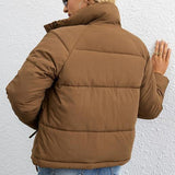 Dunjakke med kort høj krave