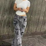 Utility cargobukser med lige ben