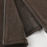 Minimalistisk cropped jakke i uld