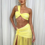 Sexet bikinisæt: nettop og bodycon-nederdel