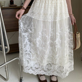 Afslappet A-formet nederdel i vintage-blonder