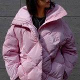 Overdimensioneret quiltet bomuldsjakke