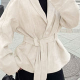 vintage langærmet ruskindsjakke