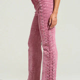 Denimjeans med snørebånd og snøre