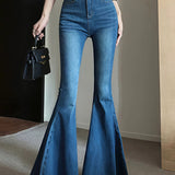 Højtaljede, vide havfruejeans