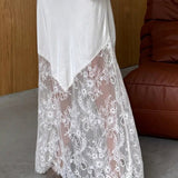 Transparent, patchwork-blonde bodycon-nederdel