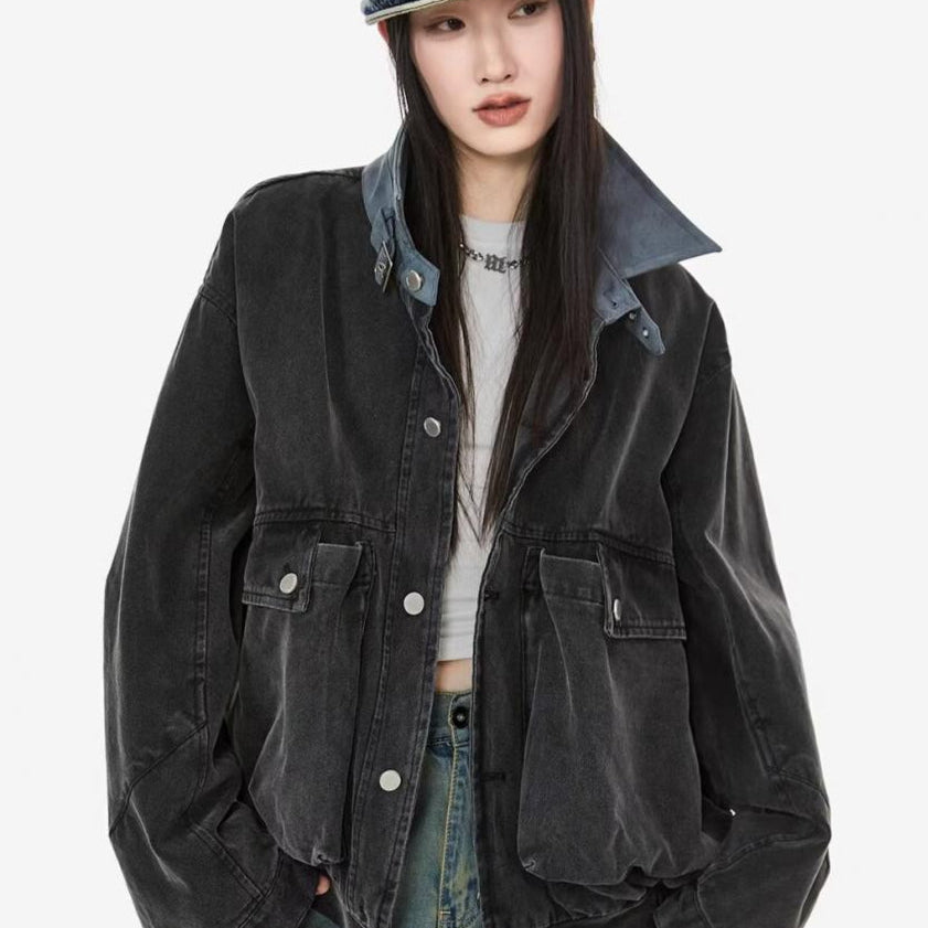 Arbejdsjakke med lommer, afslappet pasform