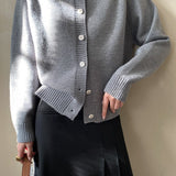 Raglanvest med jadeknapper