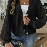 Langærmede veste i kort strik