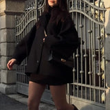 Kort, afslappet jakke i uldblanding