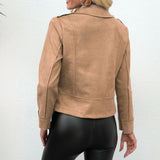 Emmy - Højkvalitets læderjakke med lynlås i siden