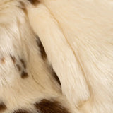 Varm og luftig imiteret pelsfrakke med leopardprint