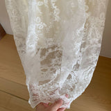 Afslappet A-formet nederdel i vintage-blonder