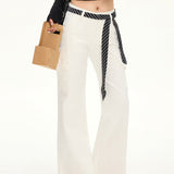 Slim fit hvide stretch cargo jeans