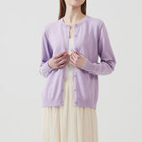 Let bomuldsstrikket friluftsvest med rund hals